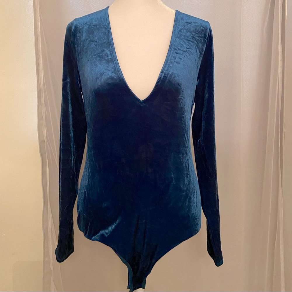 Bebe bodysuit in suede